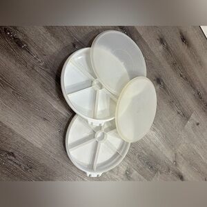 Set of 2 vintage Tupperware party Susan